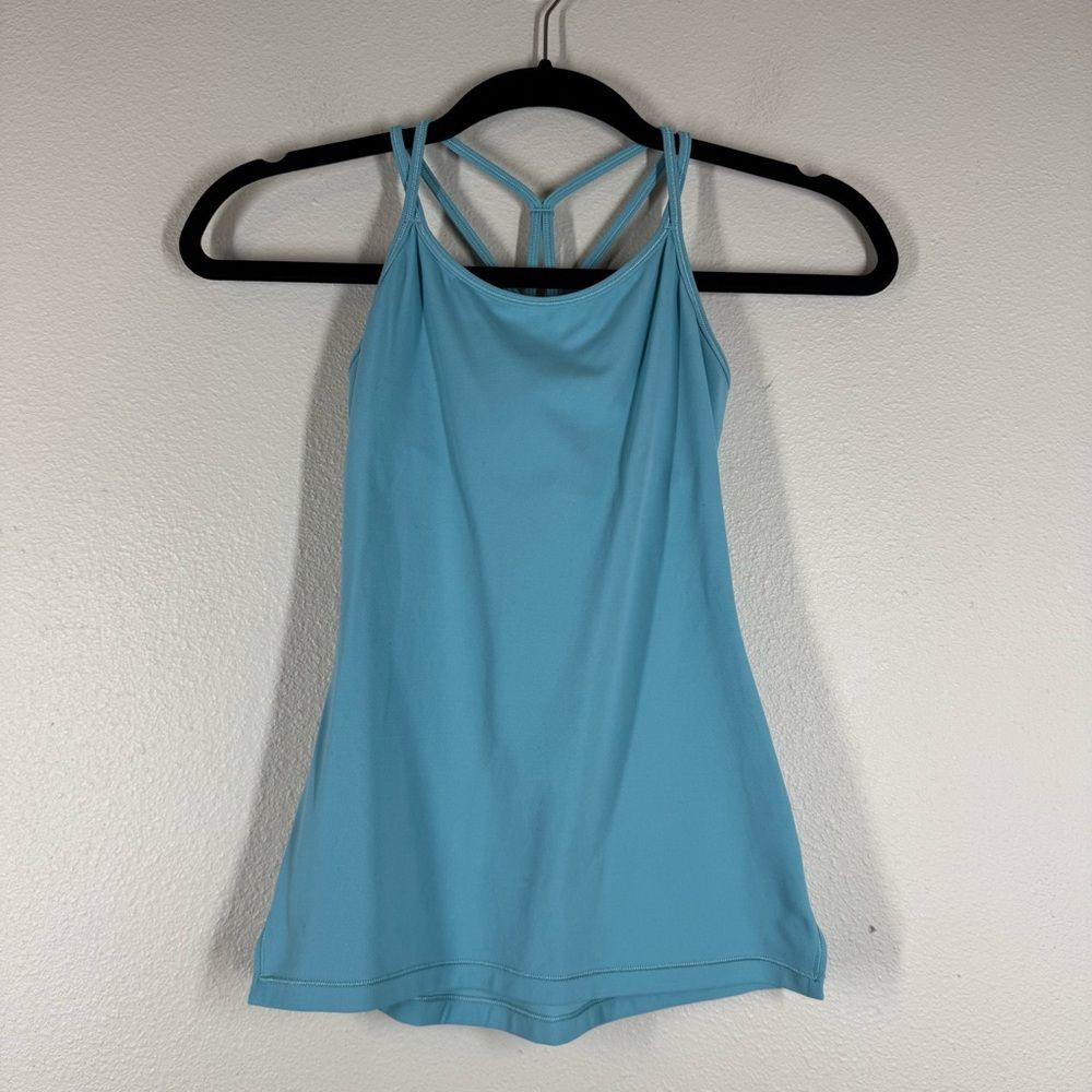 Ivivva Girls Lululemon Tank Top Shelf Blue Activewear Spaghetti Straps Girls 12